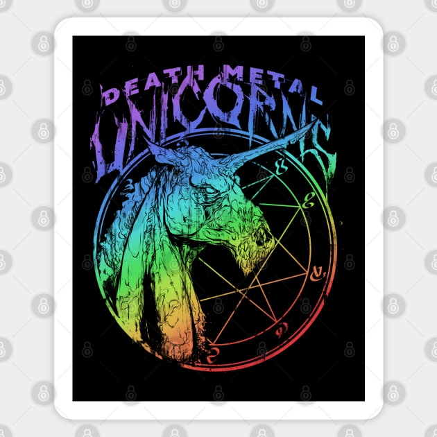 Death Metal Unicorn Sticker by jpowersart